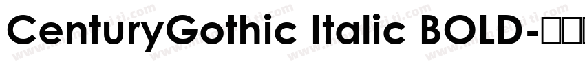 CenturyGothic Italic BOLD字体转换